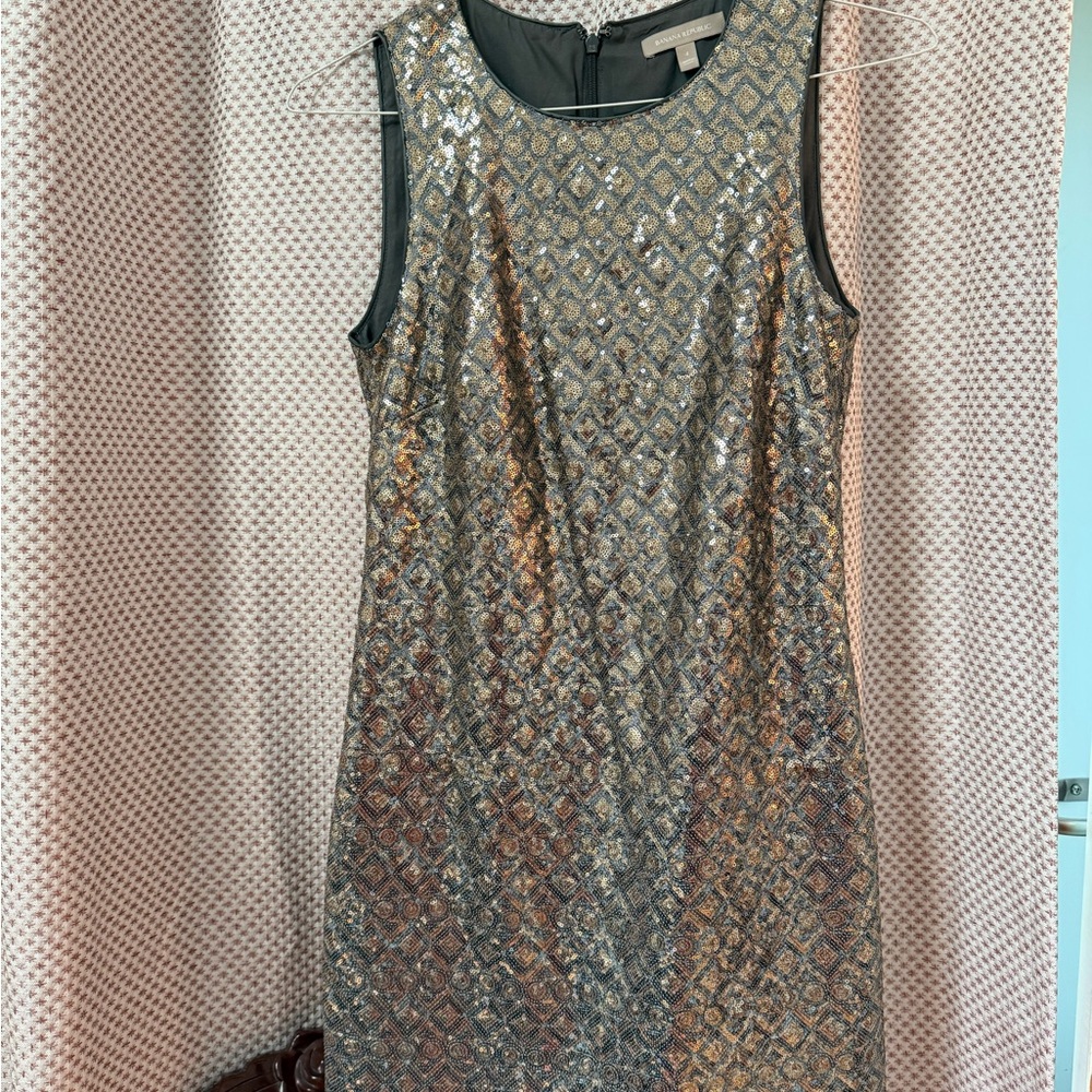 Banana Republic Shimmering Gold Mini Dress